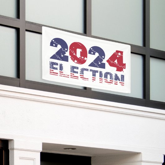 Verkiezingen 2024 spandoek (Buitenkant Gebouw)