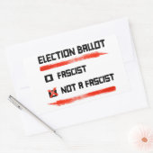 Verkiezingen 2024: Stemming niet fascistisch Rechthoekige Sticker (Envelop)
