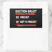 Verkiezingen 2024: Stemming niet fascistisch Rechthoekige Sticker (Tas)