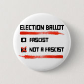 Verkiezingen 2024: Stemming niet fascistisch Ronde Button 5,7 Cm (Voorkant)