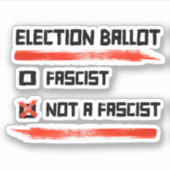 Verkiezingen 2024: Stemming niet fascistisch Sticker (Voorkant)