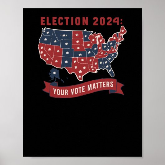 Verkiezingen 2024 Uw stem S - Show uw steun en Poster (Voorkant)