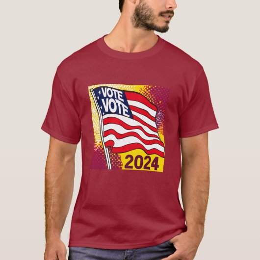 Verkiezingen 2024 Vlag T-shirt (Voorkant)
