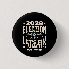 Verkiezingen 2028 Klassiekers Laten we repareren w Ronde Button 3,2 Cm
