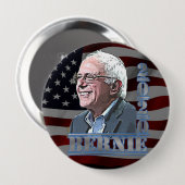 Verkiezingen Bernie Sanders steunen ronde Button 2 (Voorkant /achterkant)