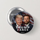 Verkiezingen Donald Trump Vance 2024 Ronde Button 5,7 Cm (Voorkant /achterkant)