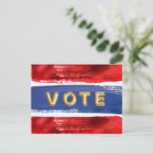 Verkiezingen Goud Patriottisch Briefkaart (Staand voorkant)