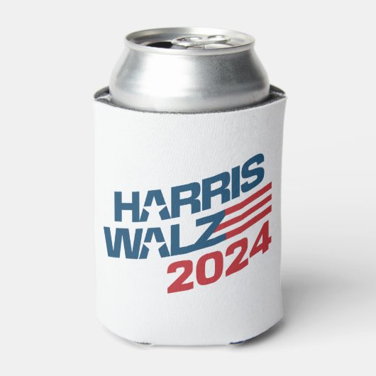 Verkiezingen Harris Walz 2024 Blikjeskoeler (Blikje Voorkant)
