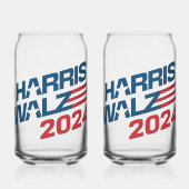 Verkiezingen Harris Walz 2024 Blikvorm Glas (Voorkant)