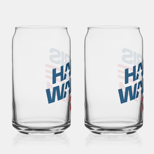Verkiezingen Harris Walz 2024 Blikvorm Glas (Rechts)