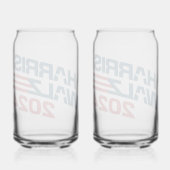 Verkiezingen Harris Walz 2024 Blikvorm Glas (Achterkant)