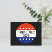 Verkiezingen Harris Walz 2024 Briefkaart (Staand voorkant)