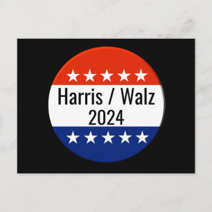 Verkiezingen Harris Walz 2024 Briefkaart