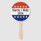Verkiezingen Harris Walz 2024 Handwaaier (Achterkant)