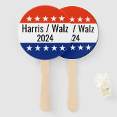 Verkiezingen Harris Walz 2024 Handwaaier (Voorkant en achterkant)