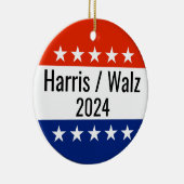 Verkiezingen Harris Walz 2024 Keramisch Ornament (Rechts)