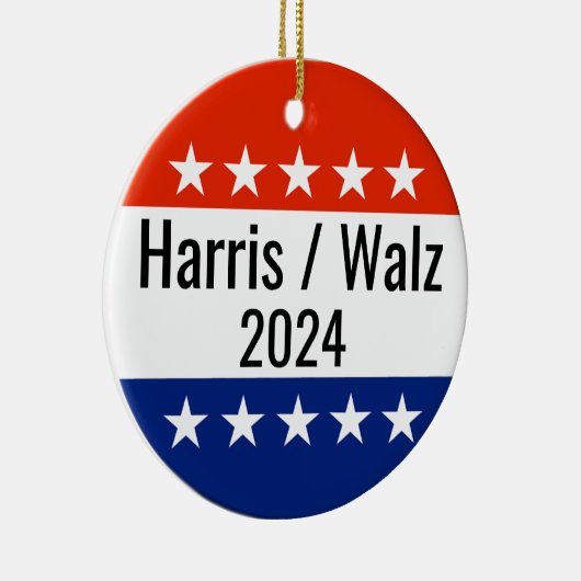 Verkiezingen Harris Walz 2024 Keramisch Ornament (Rechts)