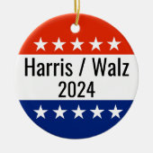 Verkiezingen Harris Walz 2024 Keramisch Ornament (Voorkant)