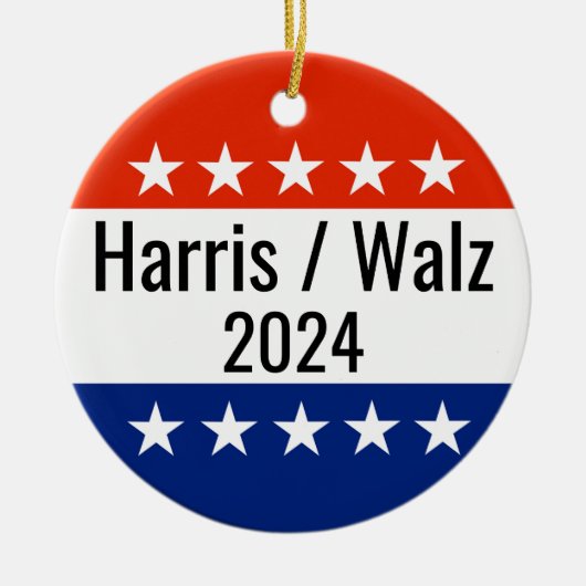 Verkiezingen Harris Walz 2024 Keramisch Ornament (Voorkant)