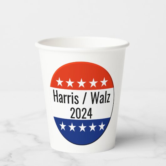 Verkiezingen Harris Walz 2024 Papieren Bekers (Voorkant)