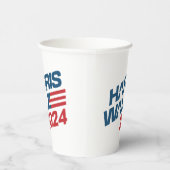 Verkiezingen Harris Walz 2024 Papieren Bekers (Rechts)