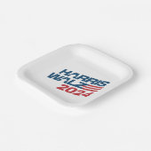 Verkiezingen Harris Walz 2024 Papieren Bordje (Gebogen)