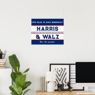 Verkiezingen Harris & Walz 2024 Poster
