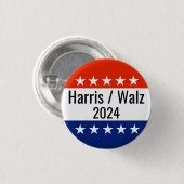 Verkiezingen Harris Walz 2024 Ronde Button 3,2 Cm (Voorkant /achterkant)