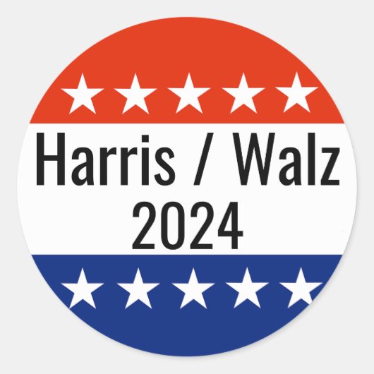 Verkiezingen Harris Walz 2024 Ronde Sticker (Voorkant)