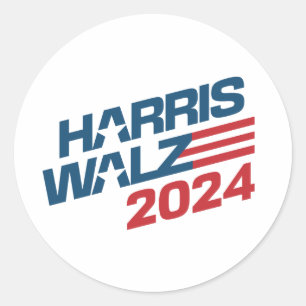 Verkiezingen Harris Walz 2024 Ronde Sticker