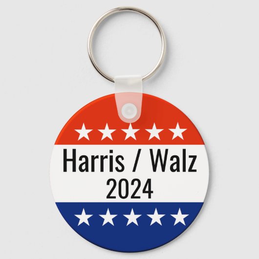 Verkiezingen Harris Walz 2024 Sleutelhanger (Achterkant)