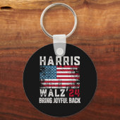 Verkiezingen Harris Walz 2024 Sleutelhanger (Voorkant)