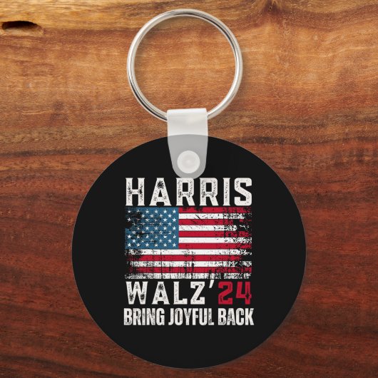 Verkiezingen Harris Walz 2024 Sleutelhanger (Voorkant)