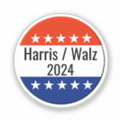 Verkiezingen Harris Walz 2024 Sticker (Voorkant)
