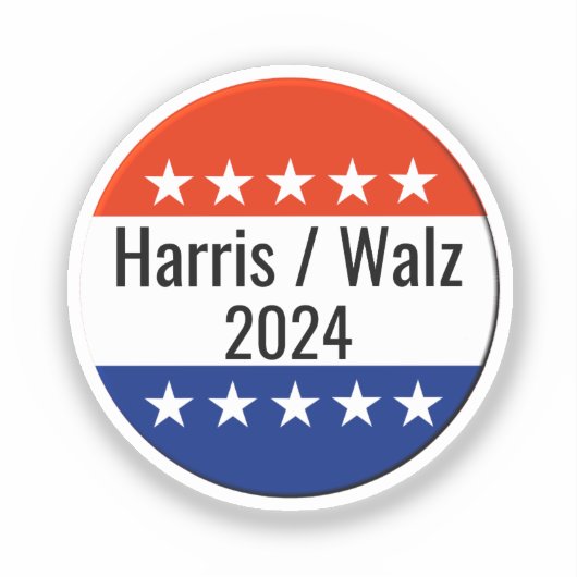 Verkiezingen Harris Walz 2024 Sticker (Voorkant)
