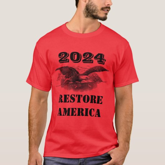 Verkiezingen in 2024 Rood T-shirt (Voorkant)