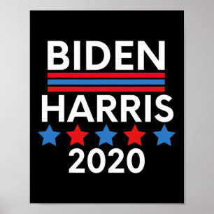 Verkiezingen Joe Biden Kamala Harris Red White en Poster