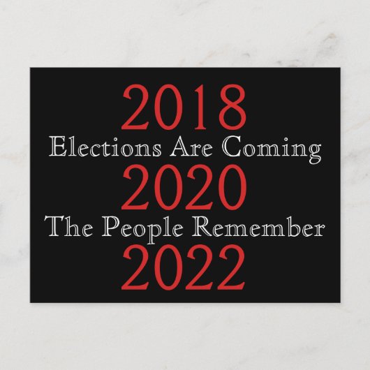 Verkiezingen komen eraan, herinnert het volk zich briefkaart (Voorkant)