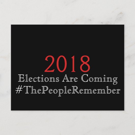 Verkiezingen komen eraan, herinnert het volk zich briefkaart (Voorkant)