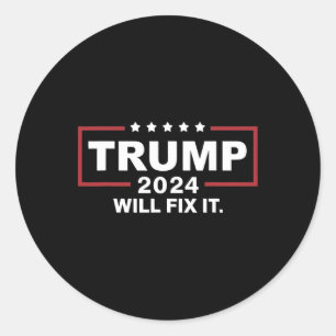 Verkiezingen Trump 2024 zullen het ontwerp reparer Ronde Sticker