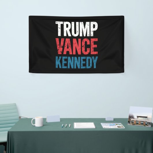 Verkiezingen Trump Vance Kennedy 2024 Spandoek (Beurs)