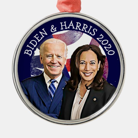 Verkiezingen van Biden en Harris 2020 Metalen Ornament (Voorkant)