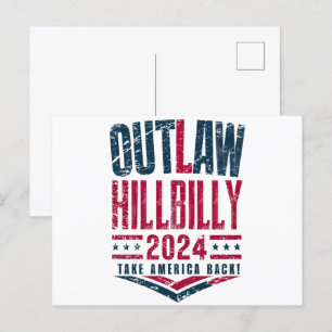  verkiezingen verbieden Amerikaanse vlag Hillbilly Briefkaart
