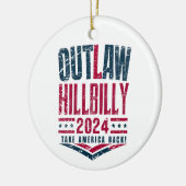  verkiezingen verbieden Amerikaanse vlag Hillbilly Keramisch Ornament (Links)