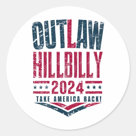  verkiezingen verbieden Amerikaanse vlag Hillbilly Ronde Sticker (Voorkant)