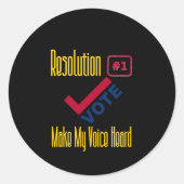 Verkiezingen VS - Stemmen - Voice Heard Sticker (Voorkant)