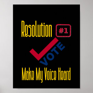 Verkiezingen VS - Stemmen - Voice Heard Sticker Poster