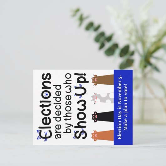 Verkiezingen worden beslist door degenen die shows briefkaart (Staand voorkant)