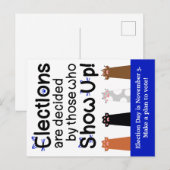 Verkiezingen worden beslist door degenen die shows briefkaart (Voorkant / Achterkant)