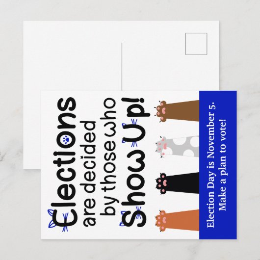 Verkiezingen worden beslist door degenen die shows briefkaart (Voorkant / Achterkant)